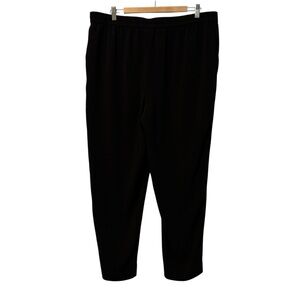 Chico’s Pull-on Trousers Black Women’s Size 3R/XL Business Career Elastic Waist